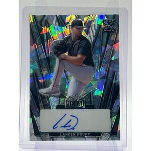 2024 Leaf Metal Landen Roupp Rookie Silver Crystal Auto 2/15 SP Giants RC